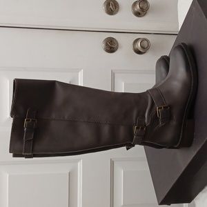 NEW Enzo Angiolini Easayin tall dark Grey gray  riding boots sz 9